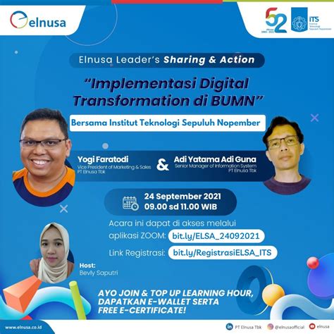 Webinar Implementasi Digital Transformation Di BUMN Oleh PT Elnusa