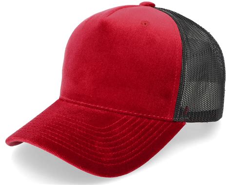 Velvet Red Black A Frame Trucker Equip Caps Hatstore No