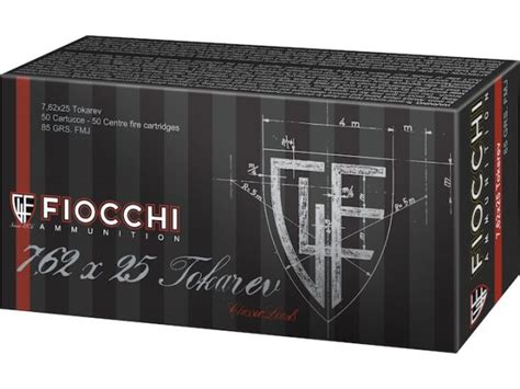 Fiocchi Ammunition X Mm Tokarev Grain Full Metal Jacket