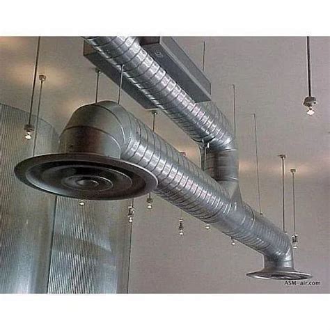 Round Galvanized Iron HVAC Air Duct For Industrial Use At Rs 750