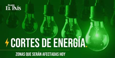 Cortes De Energ A Para Este Lunes De Julio