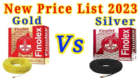 Finolex Wire New Rate Finolex Gold V S Silver Finolex Wire New