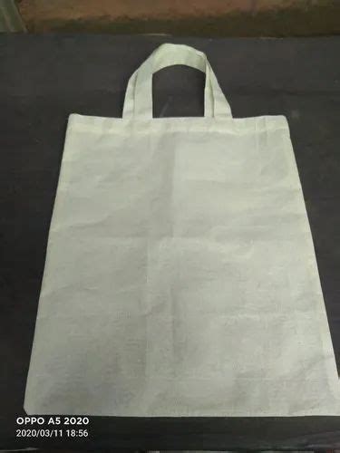 Handled Off White Printed Cotton Carry Bag For Shopping At Rs Piece