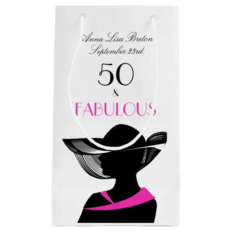 50 And Fabulous Art Deco Elegant 50th Birthday Small T Bag Zazzle