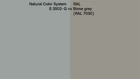 Natural Color System S 3502 G Vs Ral Stone Grey Ral 7030 Side By Side