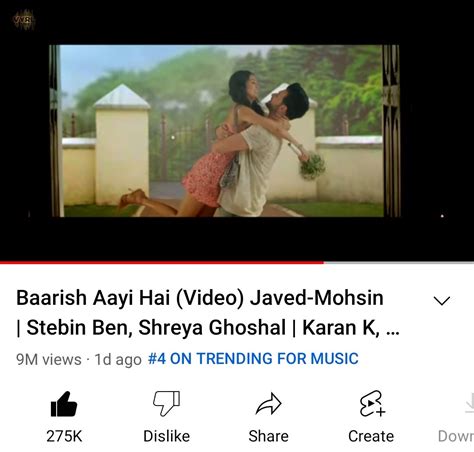 💌 Baarish Aayi Hai🌧️ On Twitter 9m 🥳♥️🌧️ Trending At No 4 Tejran