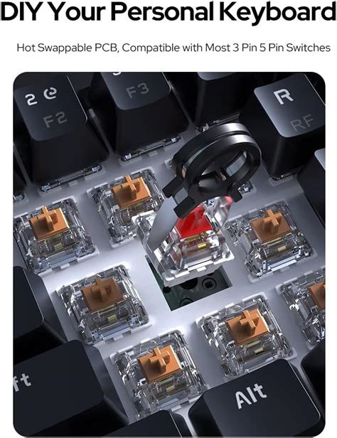 Buy Epomaker Ajazz Ak Keys Hot Swap Rgb Bluetooth G Type C Wired Mechanical