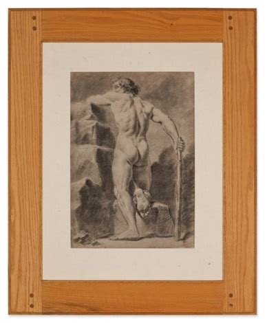 Recto Seated Male Nude Verso Standing Male Nude Von Gaetano Gandolfi