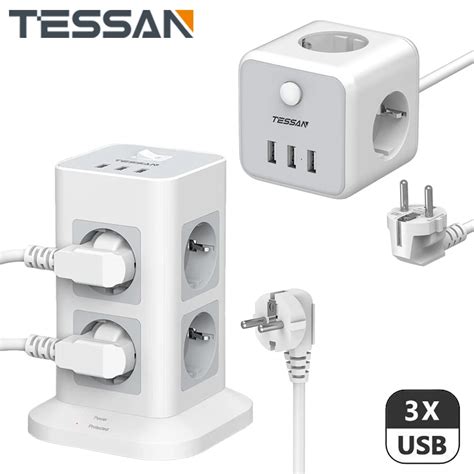 Tessan Eu Przed U Acz Listwy Zasilaj Cej Z Gniazdami Ac Porty Usb