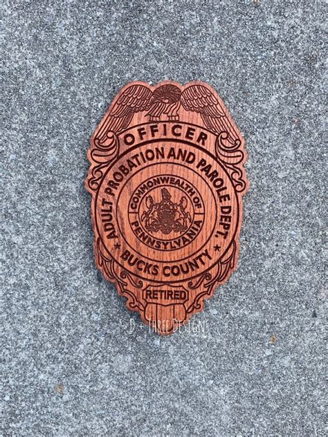 Personalized Probation Officer Badge Or Patch Police Etsy