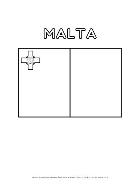 Malta Flag Coloring Page Fun And Educational Activity