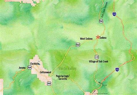 Verde Valley Map | Cottonwood, Jerome & Camp Verde