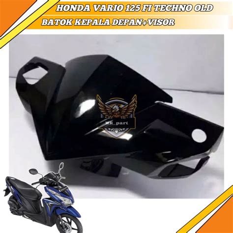 COVER BATOK KEPALA DEPAN PLUS VISOR MOTOR VARIO 125 TECHNO FI OLD 2013