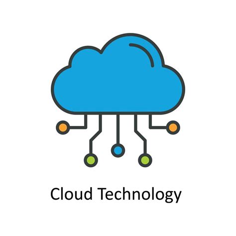 Nube Tecnolog A Vector Llenar Contorno Iconos Sencillo Valores