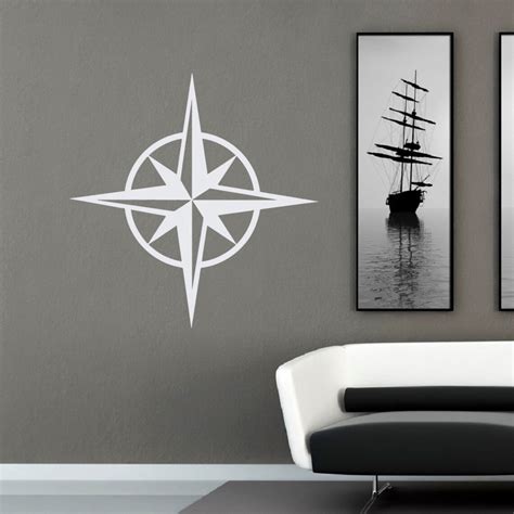 Compass Rose Wall Decal Nautical Stickers Ocean Wall Decal Etsy