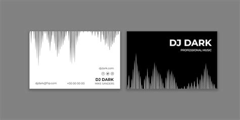 Free Vector Dj Business Card Template Design