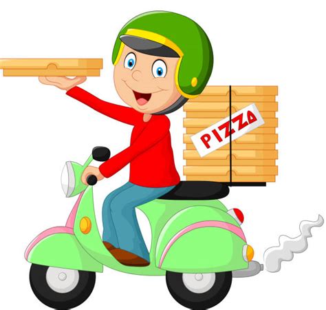 Royalty Free Pizza Delivery Guy Clip Art, Vector Images & Illustrations - iStock