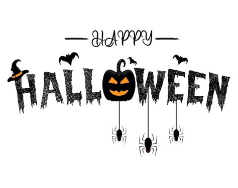 Premium Vector Happy Halloween Website Banner With Pumpkin Spiders