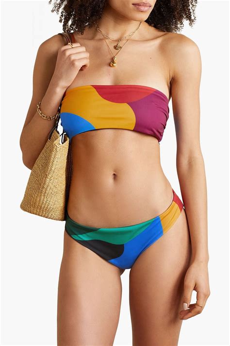 Mara Hoffman Abigail Printed Bandeau Bikini Top Sale Up To Off