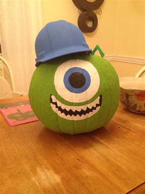 Mike Wazowski Pumpkin Painting