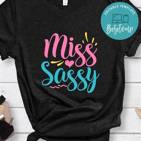 Miss Sassy Shirt | Createpartylabels