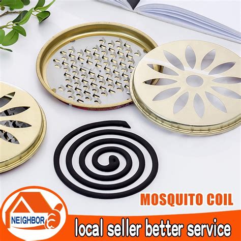 Portable Mosquito Coils Holder Hotel Metal Incense Coil Tray Anti Fire