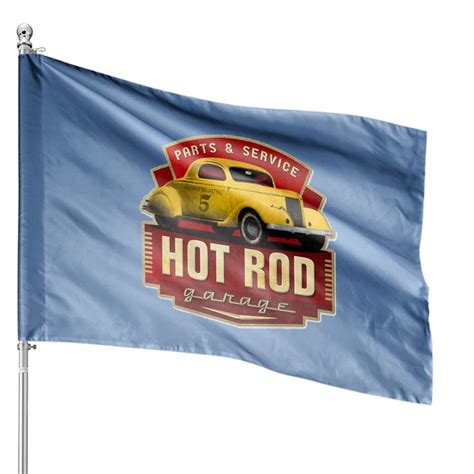 Gal Hotrods House Flags Hot Rod Garage Retro Classic Design Sold By