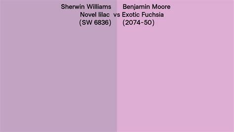 Sherwin Williams Novel Lilac Sw Vs Benjamin Moore Exotic Fuchsia