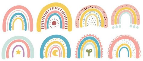 Boho Rainbow Vector Art Icons And Graphics For Free Download