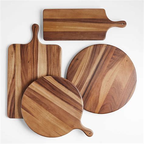 Tondo Acacia Serving Boards Crate Barrel