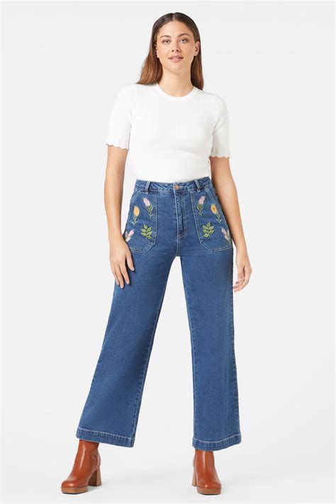 Flower Mix Embroidered Jean Princess Highway