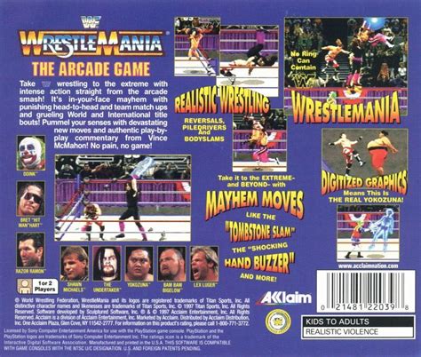 Wwf Wrestlemania The Arcade Game Box Shot For Playstation Gamefaqs