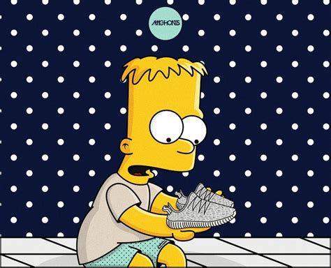 Illustrations Depict Bart And Homer Simpson As Sneakerheads