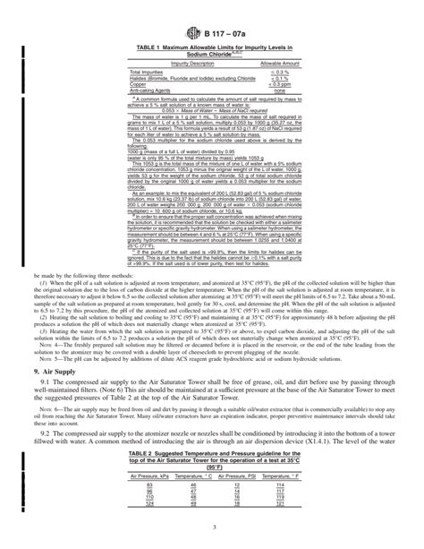 Astm B117 07a Standard Practice For Operating Salt Spray Fog Apparatus