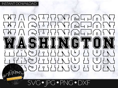 Washington Svg Digital Download Svg Cut File Svg For Cricut Etsy