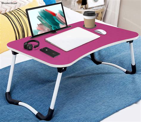 Buy TUD Portable Folding Laptop Table with Cup Holder (Pink) at 38% OFF ...