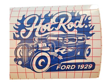 Hot Rod Car Decal Etsy