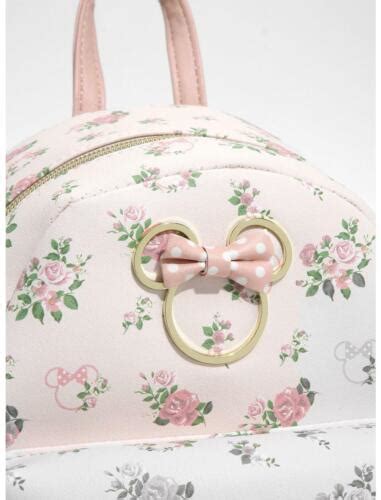 Minnie Mouse Pastel Pink Floral Mini Backpack Loungefly Disney