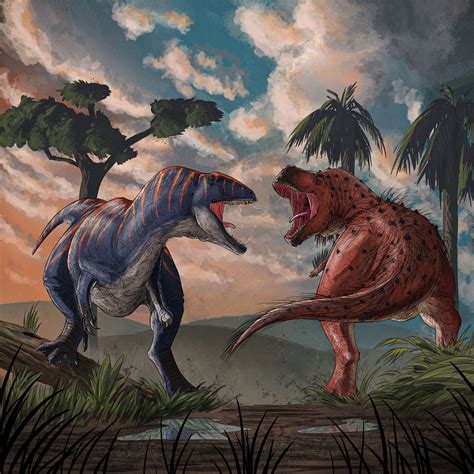 Carcharodontosaurus Vs T Rex