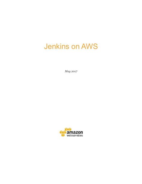 PDF Jenkins On AWS A Jenkins Traditional Deployment Means Deploying