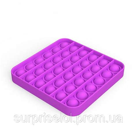Игрушка Антистресс Поп Ит Квадрат Фиолетовый Силиконовая сенсорная Pop ...