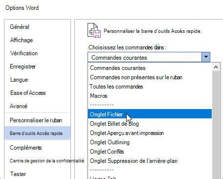 Ajout De Commandes La Barre Doutils Acc S Rapide Support Microsoft