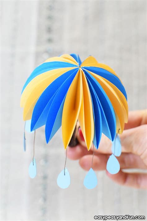 How To Make Paper Umbrellas Umbrella Craft Spring Crafts For Kids