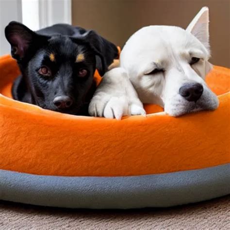 Cat And Dog Sleeping Next To Each Other In A Large Pet Stable