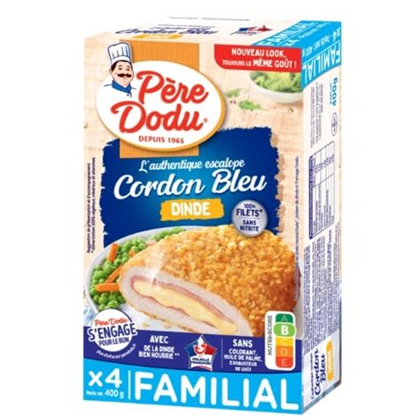 Cordon bleu de dinde PERE DODU la boite de 4 400g à Prix Carrefour