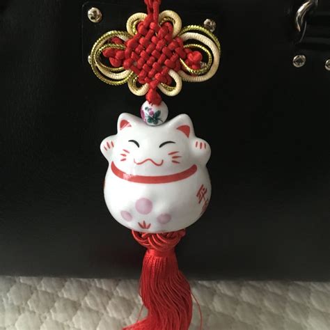 1pc Lucky Cat Charm Hanging Car Feng Shui Home Decor Door Car Etsy