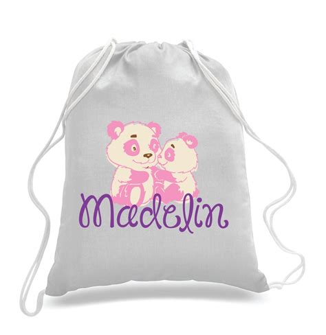 Personalized Cute Bears design Kids drawstring bags gym