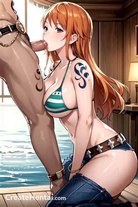 Nami Make A Blowjob Nsfw Praia Hentai IA Pornografia