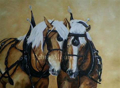 Belgian Draft Horses Driving Team Horse Original Oil Painting Etsy