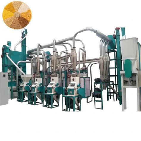 Ton Flour Mill Machine For Wheat Maize Corn Roller Mill Grinding